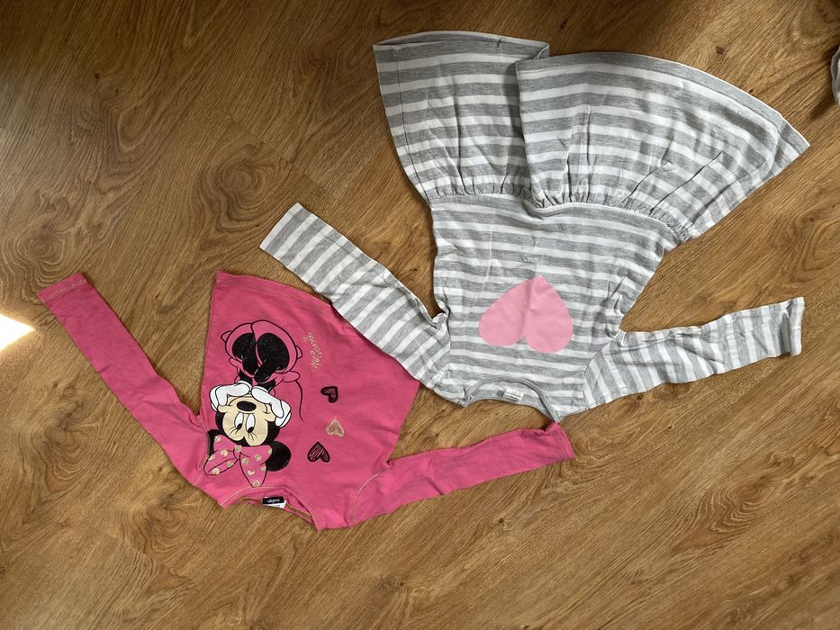 2 sukienka dresowa 92-98 H&M, bluzka Minnie Disney Myszka Mini
