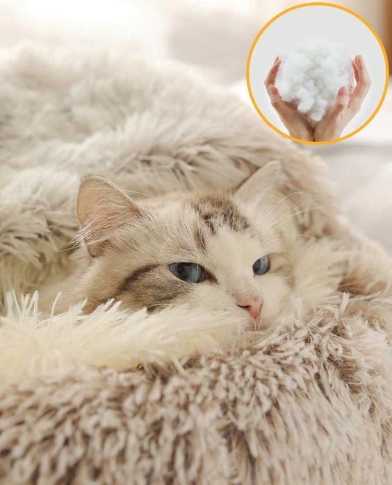 Miękkie Pluszowe Legowisko dla kota/psa 50cmx50cm 3 kolorystyki