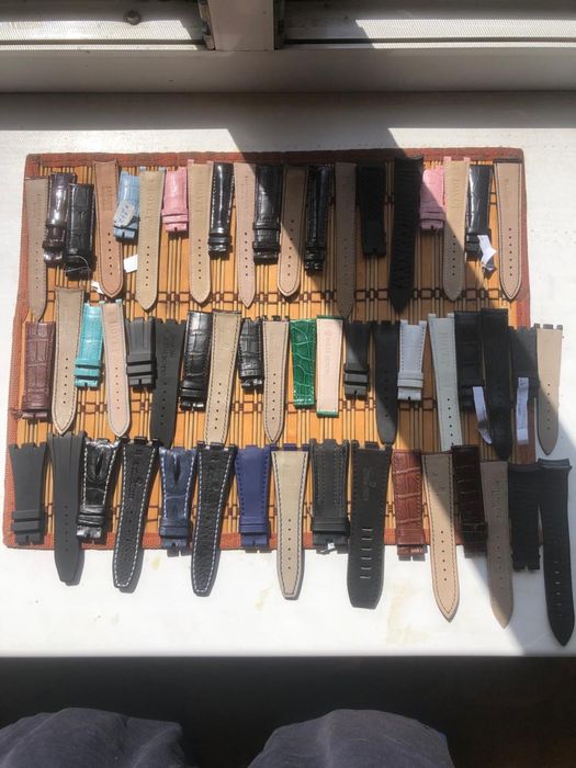 Новые, брендовые, кожаные ремешки для часов