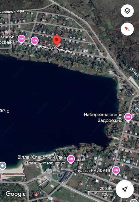 Продаж земельної ділянки біля озера Задорожнє