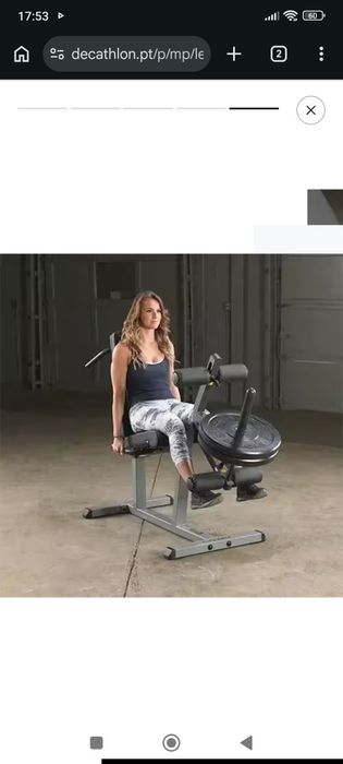 Máquina leg curl/leg extension body solid como nova