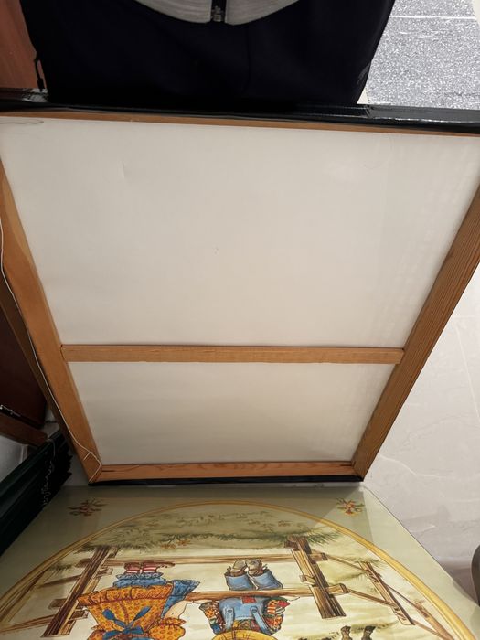 Quadro com mapa mundo todas as bandeiras 80x60x4