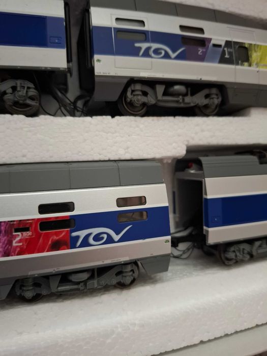 MARKLIN 37790 - Digital - TGV POS - Azul e prata, 4 peças com caixa - MFX - sons
