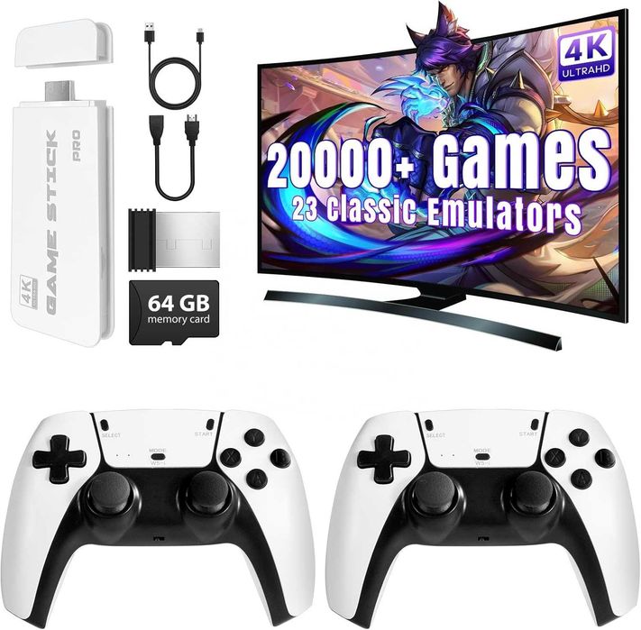 Konsola Retro HDMI 20000+ Gier Pegazus PS1 NES Emulatory + 2 Pady
