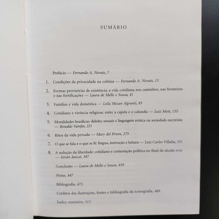 História da Vida Privada no Brasil - cotidiano na América Portuguesa