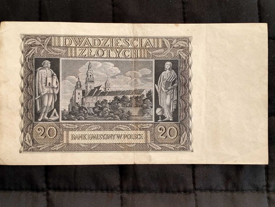 20 złotych 1940, banknot, Polska, okupacja, seria K