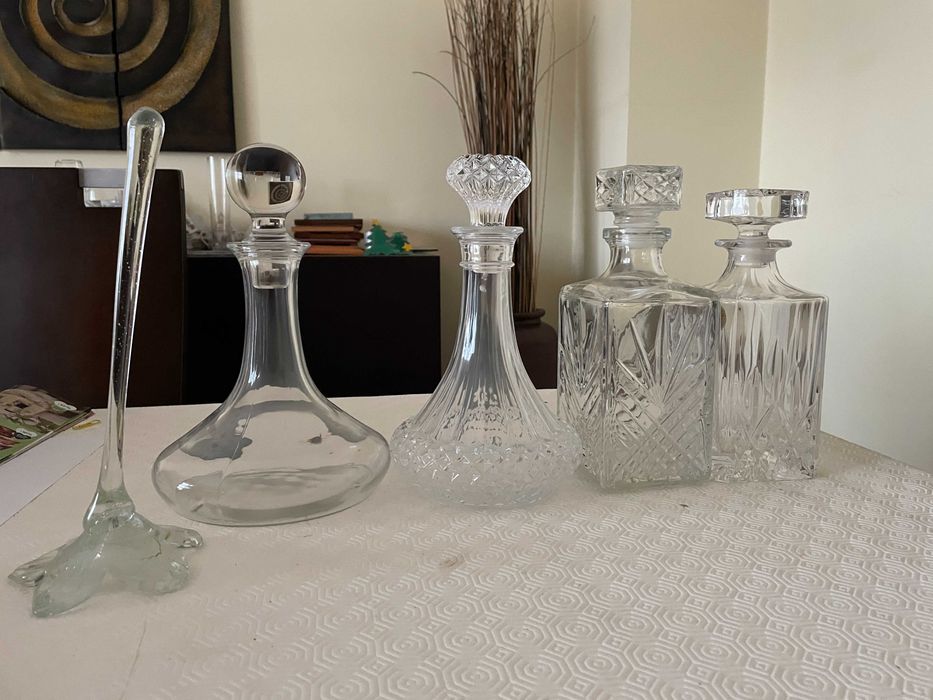 Garrafas de cristal (novas)