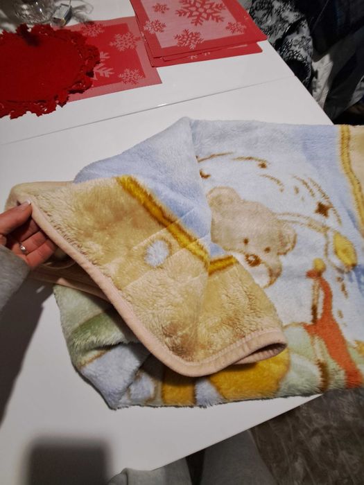 Puszysty griby kocyk 110cmx85cm