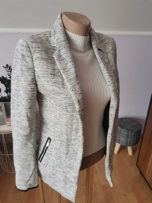 Szary żakiet marynarka melanż