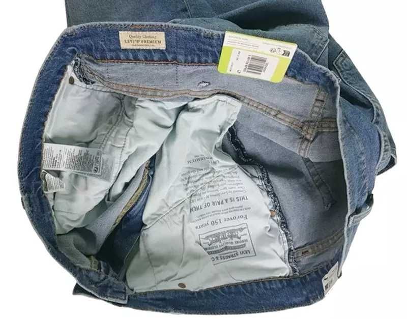 Nowe jeansy męskie Levi's 512 Slim Taper Stretch - seria Big & Tall oryg. Levis - W44/L34