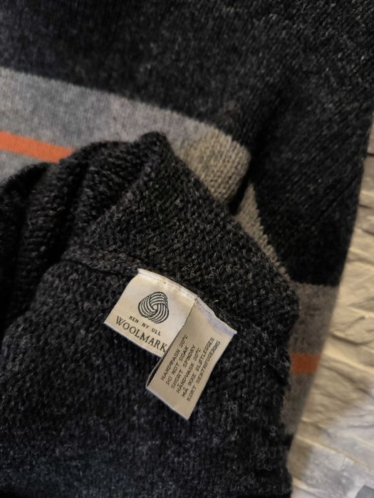 Sweter CBC Golf Wełniany Wełna Czarny Zimowy Gruby M