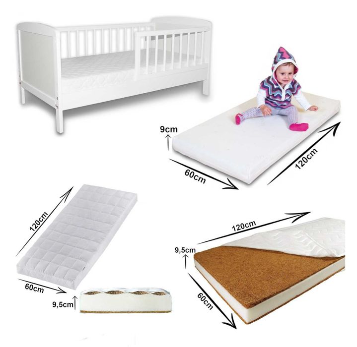 Tapczanik łóżeczko dziecięce 1-4 lata biały 120x60cm darmowa wysyłka