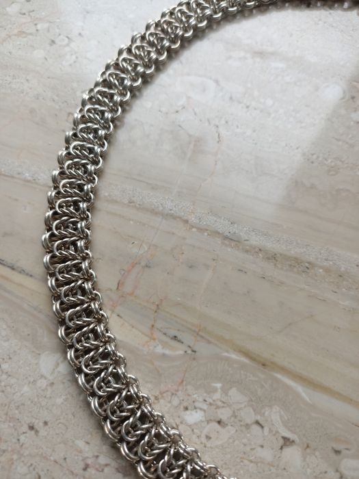 Naszyjnik kolia srebro vintage