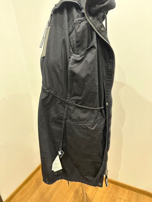 Куртка демісезонна жіноча подовжена KHUJO, XS (34-38), чорна