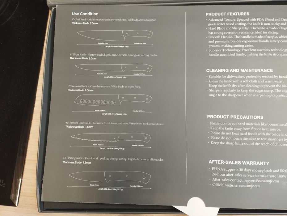 Noże kuchenne Runa Knife