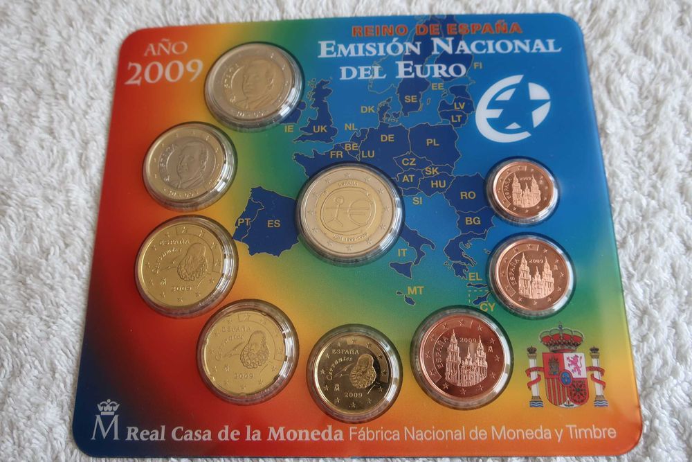 Carteira Moedas EURO Coins - ESPANHA (Vários Anos)