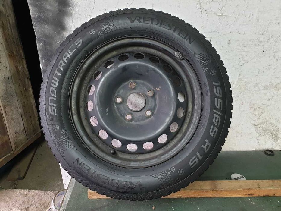 Felga Koło Zapas VW Skoda R15 5x112 opona Vredestein 195/65R15 7,2mm