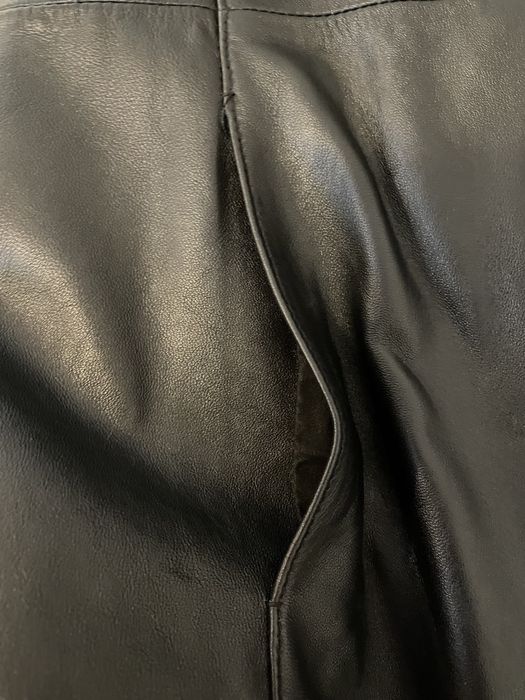 Подовжений піджак з натуральної шкіри