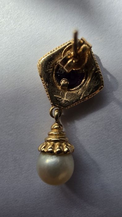 Brincos ouro 14kt com perola