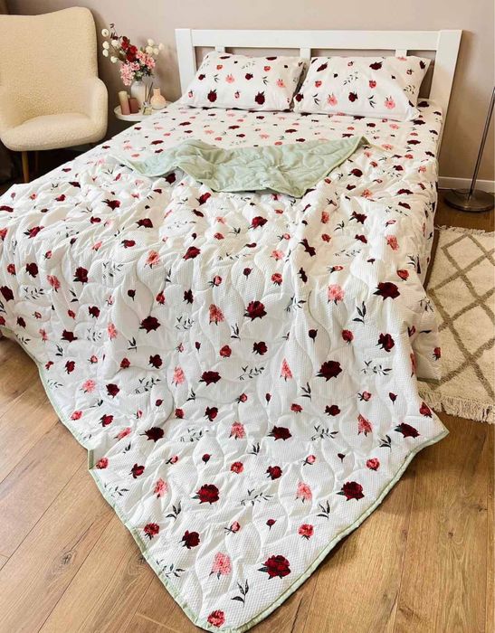 Акція! Жатка  комплект постелі ковдра постельное белье с одеялом Роза