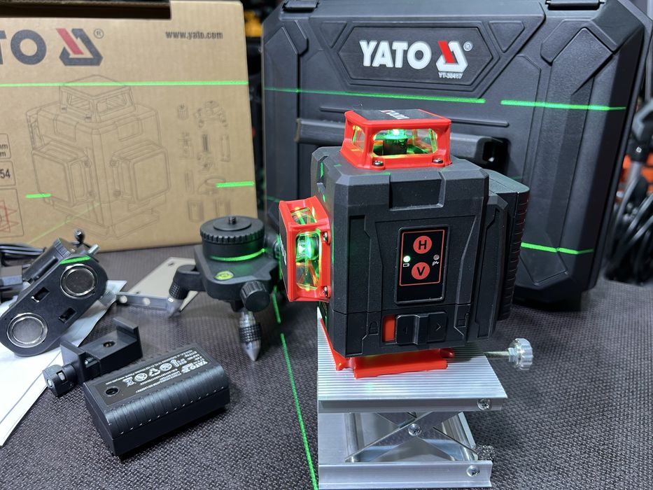 Лазерный уровень 4D YATO YT-30417 Зеленый луч