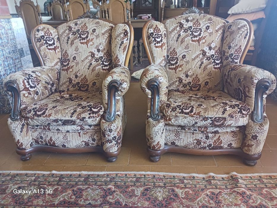 Conjunto de sofas com sofa cama