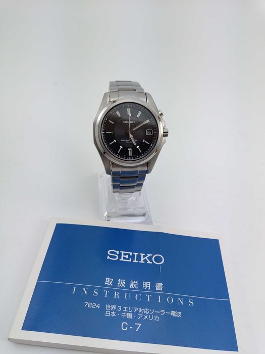 Японские мужские часы Seiko Solar SBTM121 титан, радиоконтроль, сапфир