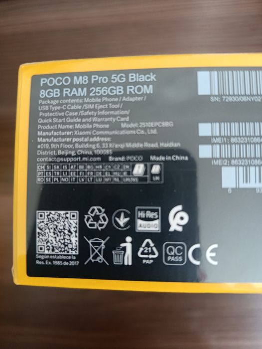 Xiaomi Poco M8 Pro "5G"  8/256 з NFC  +Зарядка 100Вт +Чохол  +Захісна плівка