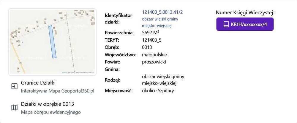 Sprzedam działkę