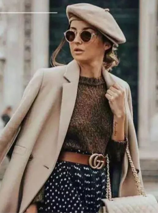 Французький берет, вовна, світло рожевий