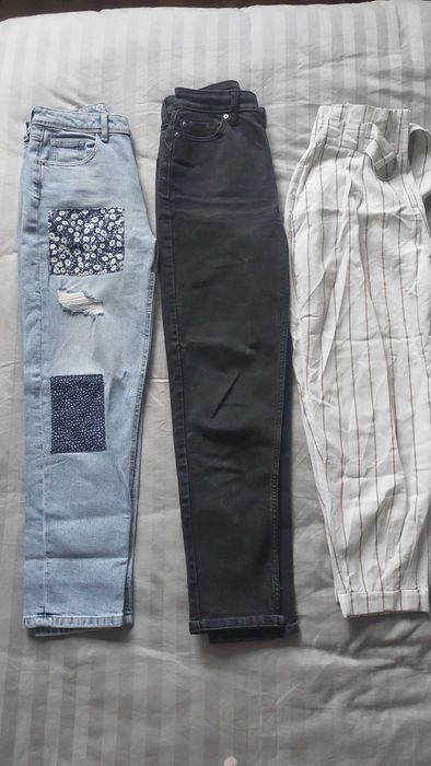 Набір штанів mom: джинси C&A (36), джинси Primark (34), штани Bershka