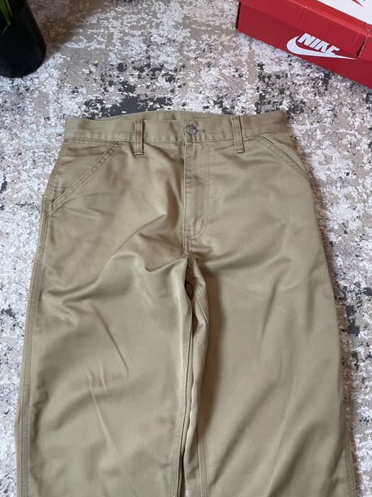 Spodnie materialowe cargo bezowe carhartt baggy vintage W28L32