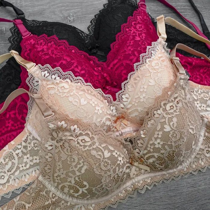 Безшовний мереживний бюстгальтер з пуш-ап, бюст коректор без косточек