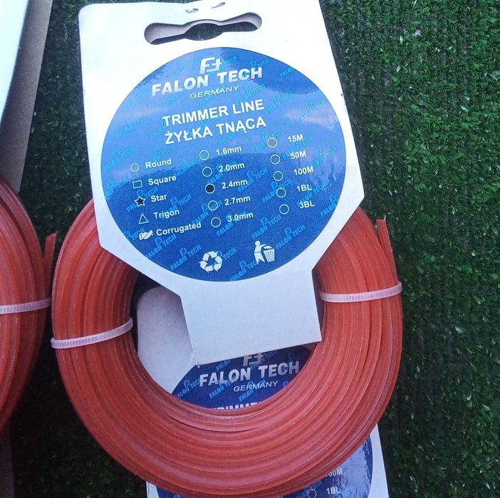 5 x Żyłka tnąca do kosy 2,4 mm 15 mb