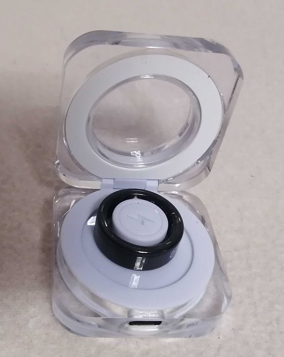 Smart Ring Fitness Tracker dotykowy, IP68 + 5 ATM,  (#8) czarny