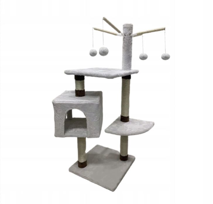 Когтеточка для кота сіра 112 см•Дряпка•Будиночок для кішки•Іграшка