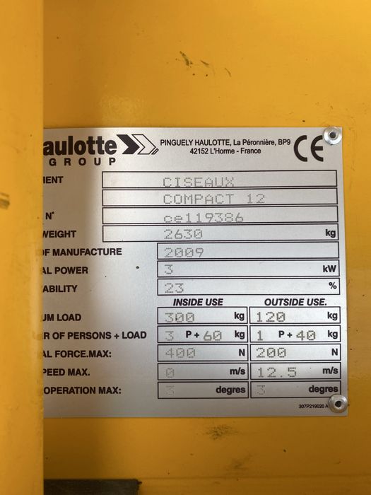 Ножничный подъемник Haulotte COMPACT 12