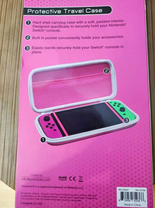 Etui na switch - różowe