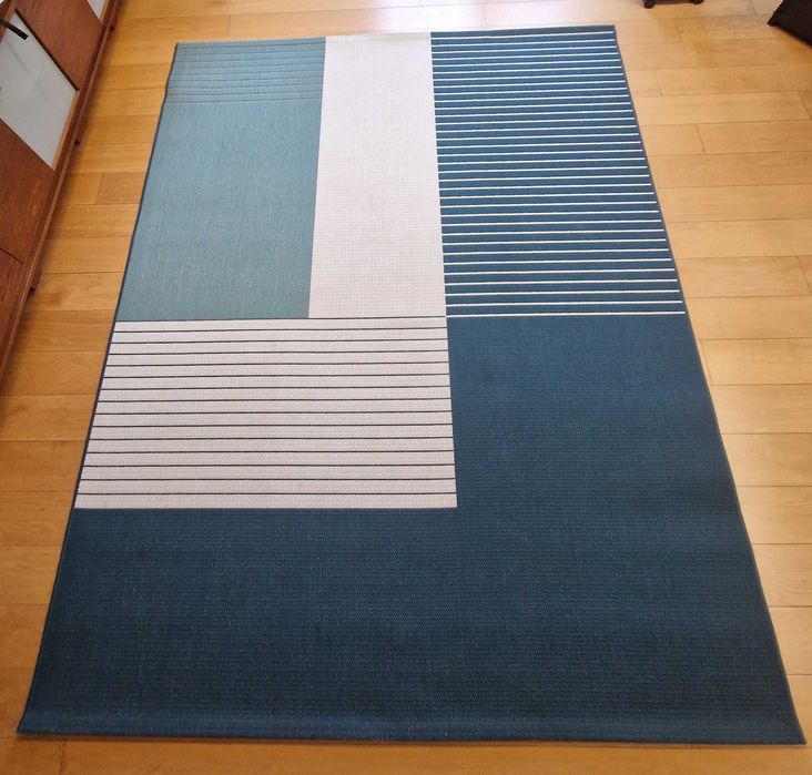 Dywan IKEA ROSKILDE 200x250 cm – Tkany na płasko, geometryczny | STAN BARDZO DOBRY