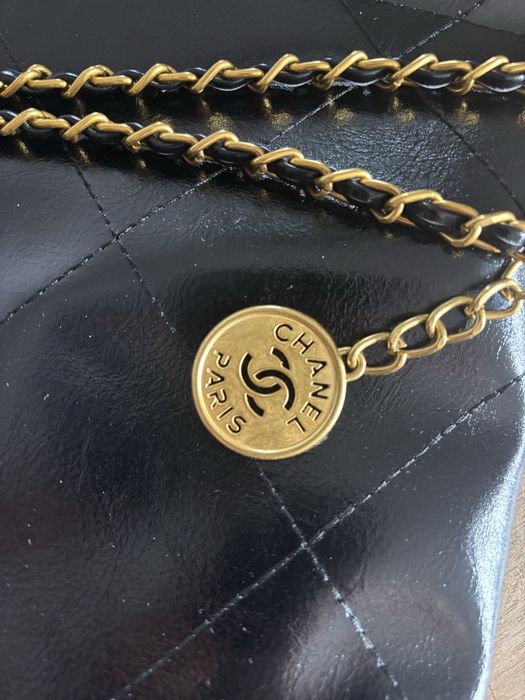 Elegancka czarna torebka  z łańcuszkiem + saszetka