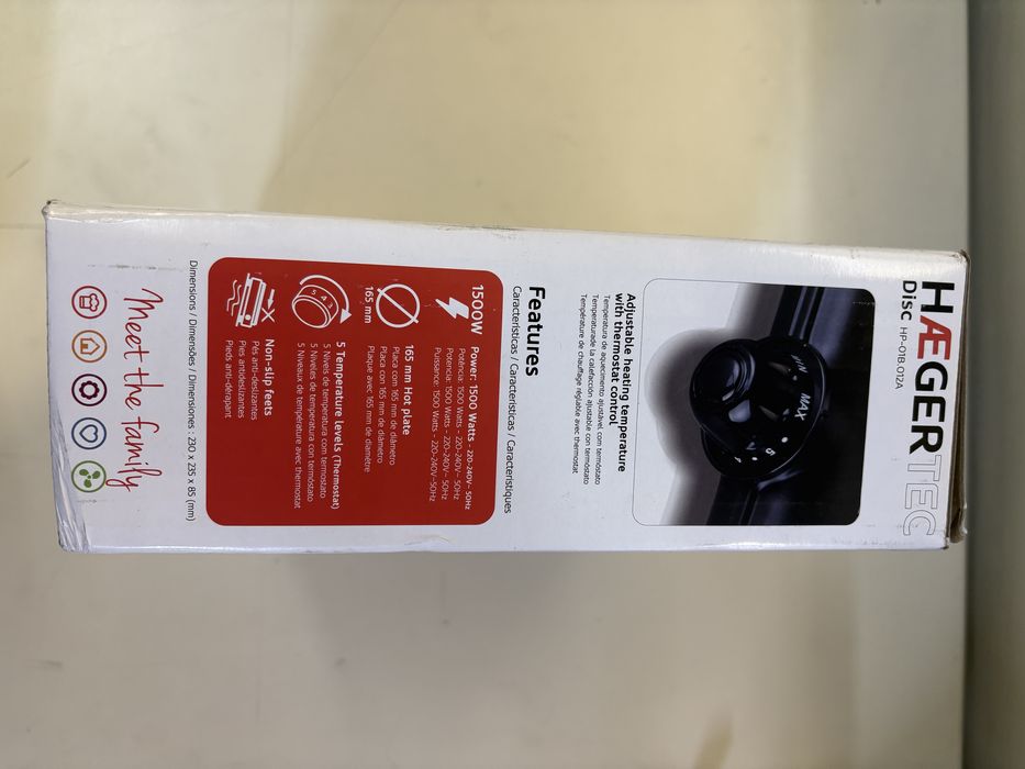 Placa Elétrica Haeger 1500W