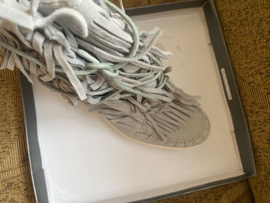 Nowe buty sneakersy szare koturn Vices frędzle 35