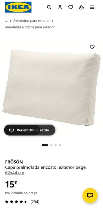 Capas p/ almofada de exterior FROSJON