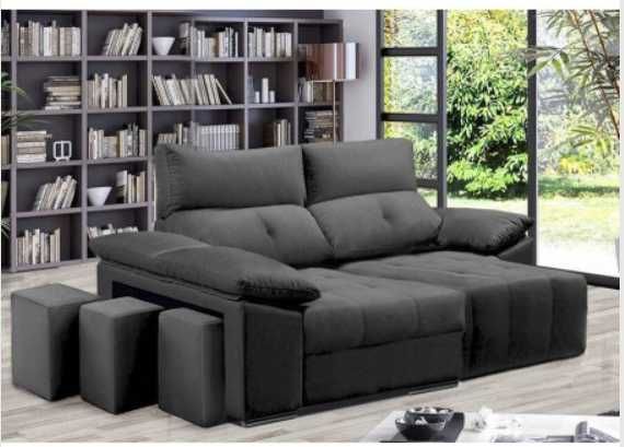 Sofá 1L + Chaise Long c/ Cama King (195x160cm) - Direto do Fabricante de Paços de Ferreira