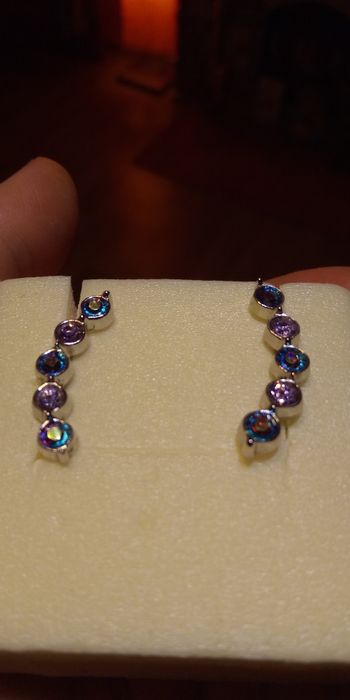 Серьги Harley Silver Swarovski. Серебро.Сваровски.