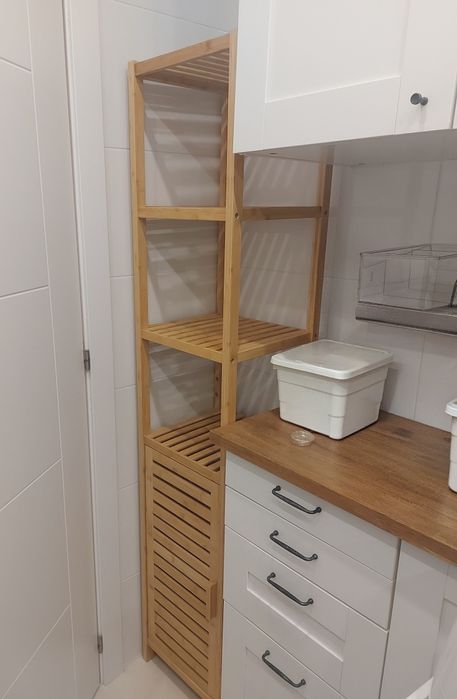 Estante bambu para WC ou cozinha alta 170cm