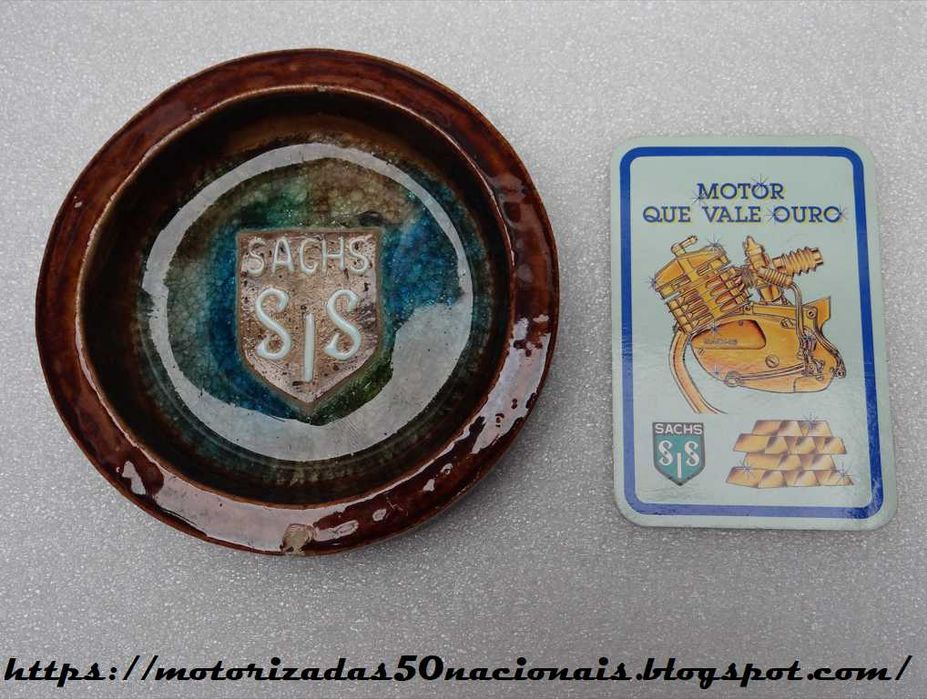 Cinzeiro SIS - Sachs + Calendário SIS - Sachs  "Motor que vale ouro"