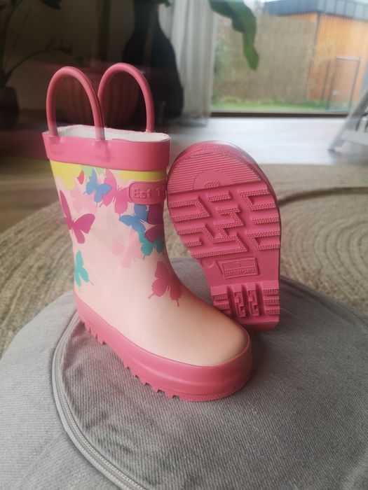 dziecięce Dziewczęce kalosze z motywem motyli – rozmiar 21,5