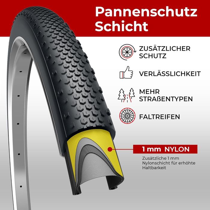 Opona rowerowa Fincci Gravel, 700 x 38 C, 28 cali