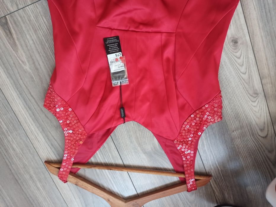 Debenhams Julien by Macdonald  nowa czerwono/malinowa Sylwester piękna